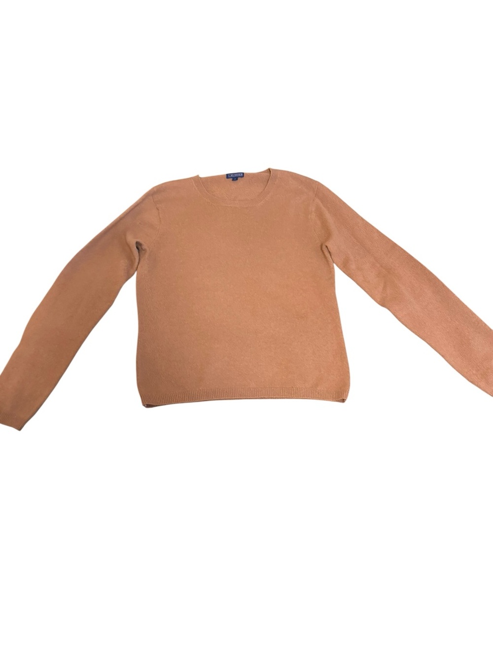 J. McLaughlin Women's Cashmere-Cotton Crewneck Sweater in Tan/Camel Size Small